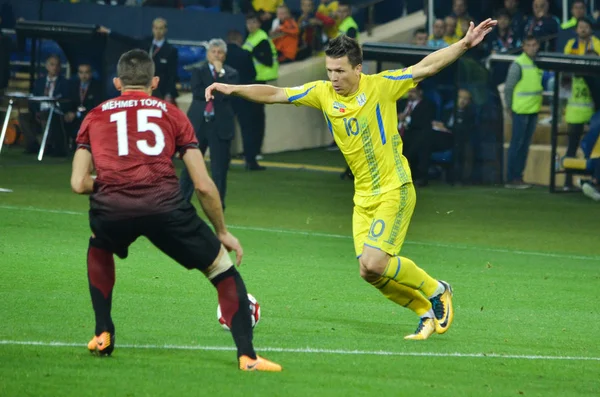 Coppa del Mondo FIFA 2018 partita di qualificazione della nazionale ucraina contro la squadra nazionale turca — Foto Stock