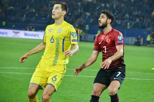 FIFA VM 2018 kvalificerande spel av Ukraina landslag mot turkiska landslaget — Stockfoto