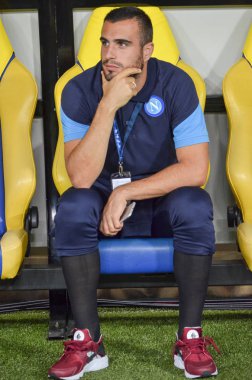 Futbolcu sırasında Uefa Şampiyonlar Ligi maç Shakhtar Rakip Ssc Napoli arasında