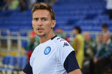 Futbolcu sırasında Uefa Şampiyonlar Ligi maç Shakhtar Rakip Ssc Napoli arasında