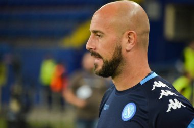 Futbolcu sırasında Uefa Şampiyonlar Ligi maç Shakhtar Rakip Ssc Napoli arasında