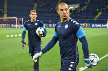 Futbolcu sırasında Uefa Şampiyonlar Ligi maç Shakhtar Rakip Ssc Napoli arasında