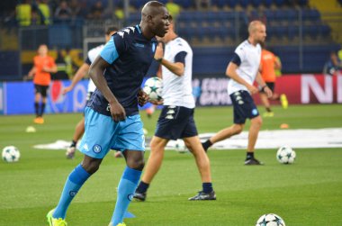 Futbolcu sırasında Uefa Şampiyonlar Ligi maç Shakhtar Rakip Ssc Napoli arasında