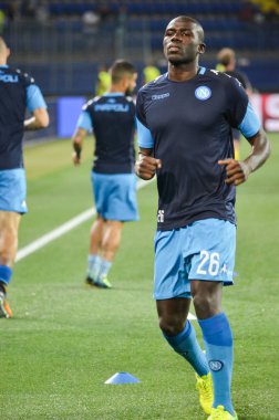 Futbolcu sırasında Uefa Şampiyonlar Ligi maç Shakhtar Rakip Ssc Napoli arasında
