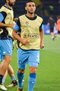Futbolcu sırasında Uefa Şampiyonlar Ligi maç Shakhtar Rakip Ssc Napoli arasında