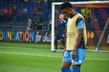 Futbolcu sırasında Uefa Şampiyonlar Ligi maç Shakhtar Rakip Ssc Napoli arasında