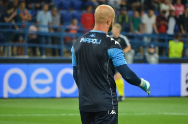 Futbolcu sırasında Uefa Şampiyonlar Ligi maç Shakhtar Rakip Ssc Napoli arasında