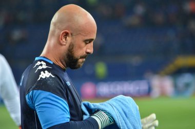 Futbolcu sırasında Uefa Şampiyonlar Ligi maç Shakhtar Rakip Ssc Napoli arasında