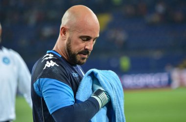 Futbolcu sırasında Uefa Şampiyonlar Ligi maç Shakhtar Rakip Ssc Napoli arasında