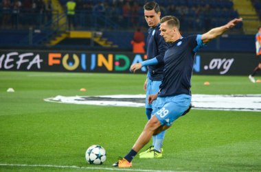 Futbolcu sırasında Uefa Şampiyonlar Ligi maç Shakhtar Rakip Ssc Napoli arasında