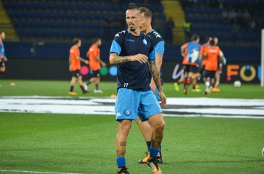 Futbolcu sırasında Uefa Şampiyonlar Ligi maç Shakhtar Rakip Ssc Napoli arasında