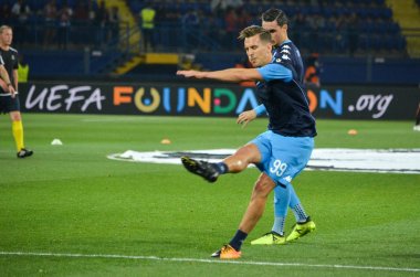 Futbolcu sırasında Uefa Şampiyonlar Ligi maç Shakhtar Rakip Ssc Napoli arasında