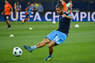 Futbolcu sırasında Uefa Şampiyonlar Ligi maç Shakhtar Rakip Ssc Napoli arasında