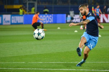 Futbolcu sırasında Uefa Şampiyonlar Ligi maç Shakhtar Rakip Ssc Napoli arasında