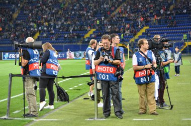 Futbolcu sırasında Uefa Şampiyonlar Ligi maç Shakhtar Rakip Ssc Napoli arasında