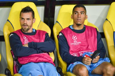Futbolcu sırasında Uefa Şampiyonlar Ligi maç Shakhtar Rakip Ssc Napoli arasında