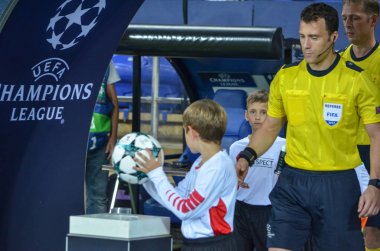 Futbolcu sırasında Uefa Şampiyonlar Ligi maç Shakhtar Rakip Ssc Napoli arasında