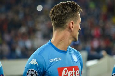 Futbolcu sırasında Uefa Şampiyonlar Ligi maç Shakhtar Rakip Ssc Napoli arasında