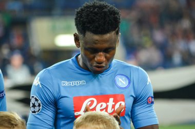 Futbolcu sırasında Uefa Şampiyonlar Ligi maç Shakhtar Rakip Ssc Napoli arasında