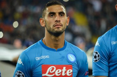 Futbolcu sırasında Uefa Şampiyonlar Ligi maç Shakhtar Rakip Ssc Napoli arasında