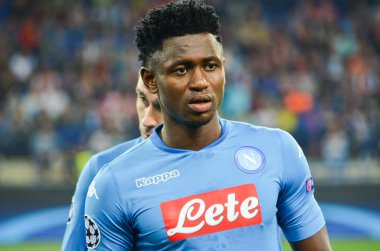 Futbolcu sırasında Uefa Şampiyonlar Ligi maç Shakhtar Rakip Ssc Napoli arasında
