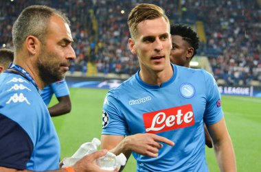 Futbolcu sırasında Uefa Şampiyonlar Ligi maç Shakhtar Rakip Ssc Napoli arasında