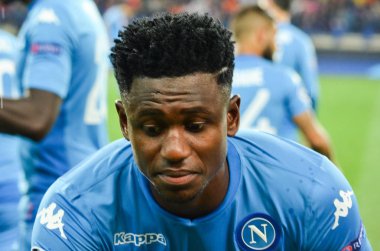 Futbolcu sırasında Uefa Şampiyonlar Ligi maç Shakhtar Rakip Ssc Napoli arasında