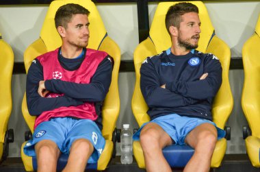 Futbolcu sırasında Uefa Şampiyonlar Ligi maç Shakhtar Rakip Ssc Napoli arasında