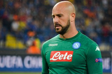 Futbolcu sırasında Uefa Şampiyonlar Ligi maç Shakhtar Rakip Ssc Napoli arasında