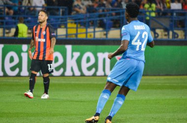 Futbolcu sırasında Uefa Şampiyonlar Ligi maç Shakhtar Rakip Ssc Napoli arasında