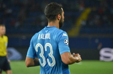 Futbolcu sırasında Uefa Şampiyonlar Ligi maç Shakhtar Rakip Ssc Napoli arasında