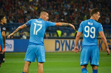 Futbolcu sırasında Uefa Şampiyonlar Ligi maç Shakhtar Rakip Ssc Napoli arasında
