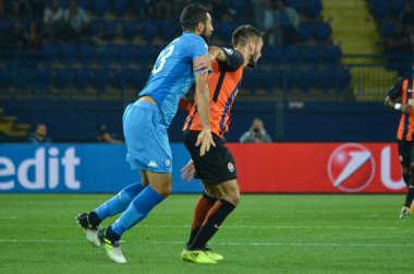 Futbolcu sırasında Uefa Şampiyonlar Ligi maç Shakhtar Rakip Ssc Napoli arasında