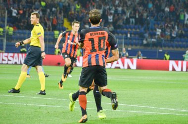 Futbolcu sırasında Uefa Şampiyonlar Ligi maç Shakhtar Rakip Ssc Napoli arasında