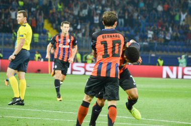 Futbolcu sırasında Uefa Şampiyonlar Ligi maç Shakhtar Rakip Ssc Napoli arasında