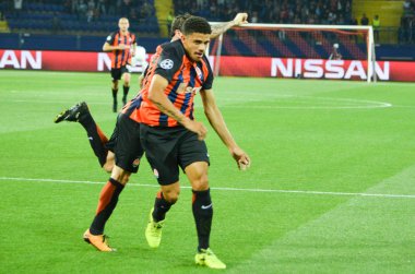 Futbolcu sırasında Uefa Şampiyonlar Ligi maç Shakhtar Rakip Ssc Napoli arasında
