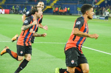 Futbolcu sırasında Uefa Şampiyonlar Ligi maç Shakhtar Rakip Ssc Napoli arasında