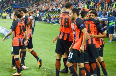 Futbolcu sırasında Uefa Şampiyonlar Ligi maç Shakhtar Rakip Ssc Napoli arasında