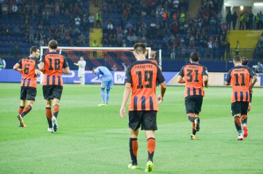 Futbolcu sırasında Uefa Şampiyonlar Ligi maç Shakhtar Rakip Ssc Napoli arasında