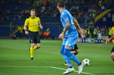 Futbolcu sırasında Uefa Şampiyonlar Ligi maç Shakhtar Rakip Ssc Napoli arasında