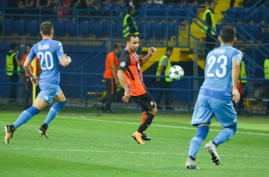 Futbolcu sırasında Uefa Şampiyonlar Ligi maç Shakhtar Rakip Ssc Napoli arasında