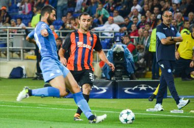 Futbolcu sırasında Uefa Şampiyonlar Ligi maç Shakhtar Rakip Ssc Napoli arasında