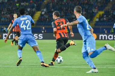 Futbolcu sırasında Uefa Şampiyonlar Ligi maç Shakhtar Rakip Ssc Napoli arasında