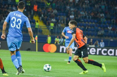 Futbolcu sırasında Uefa Şampiyonlar Ligi maç Shakhtar Rakip Ssc Napoli arasında