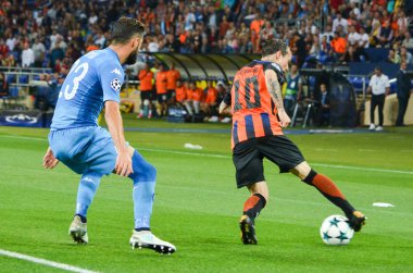 Futbolcu sırasında Uefa Şampiyonlar Ligi maç Shakhtar Rakip Ssc Napoli arasında