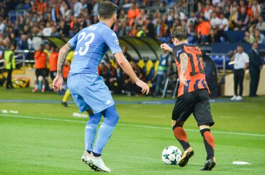 Futbolcu sırasında Uefa Şampiyonlar Ligi maç Shakhtar Rakip Ssc Napoli arasında