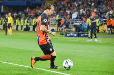 Futbolcu sırasında Uefa Şampiyonlar Ligi maç Shakhtar Rakip Ssc Napoli arasında