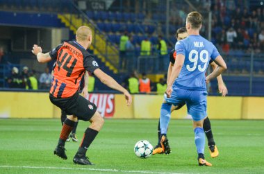 Futbolcu sırasında Uefa Şampiyonlar Ligi maç Shakhtar Rakip Ssc Napoli arasında