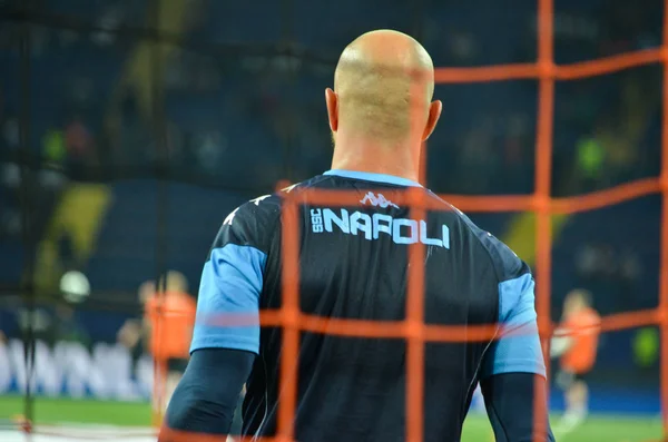 Football player during the UEFA Champions League match between Shakhtar vs SSC Napoli — Stock Photo, Image