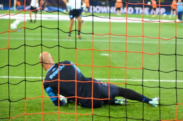 Jogador de futebol durante o jogo da Liga dos Campeões da UEFA entre Shakhtar vs SSC Napoli — Fotografia de Stock